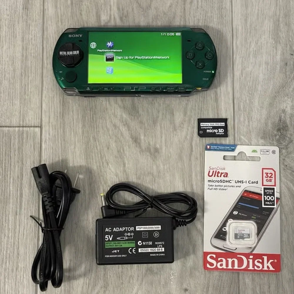 Sony PSP Vibrant Green Handheld Console with Accessories